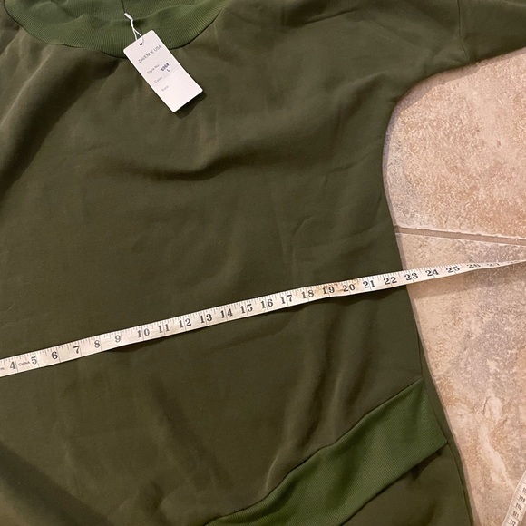 Zavenue NWT sweatshirt tunic - Sz L - olive green - Picture 5 of 8
